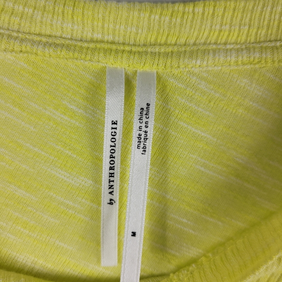 Anthropologie Micro Ribbed Drop Shoulder Asymmetric Hem Tee - Picture 5 of 8